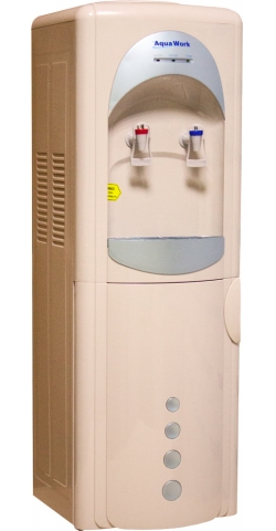 Кулер для воды с холодильником Aqua Work 28-L-B/B бежево-серебристый