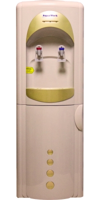 Кулер для воды с холодильником Aqua Work 28-L-B/B бежево-золотой