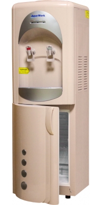 Кулер для воды с холодильником Aqua Work 28-L-B/B бежево-серебристый